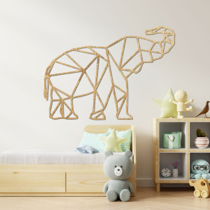 Pictură murală Forma geometrică a unui elefant - FELVINA 2