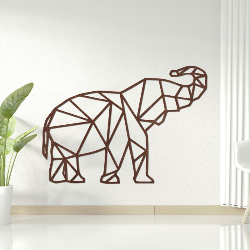 Pictură murală Forma geometrică a unui elefant - FELVINA