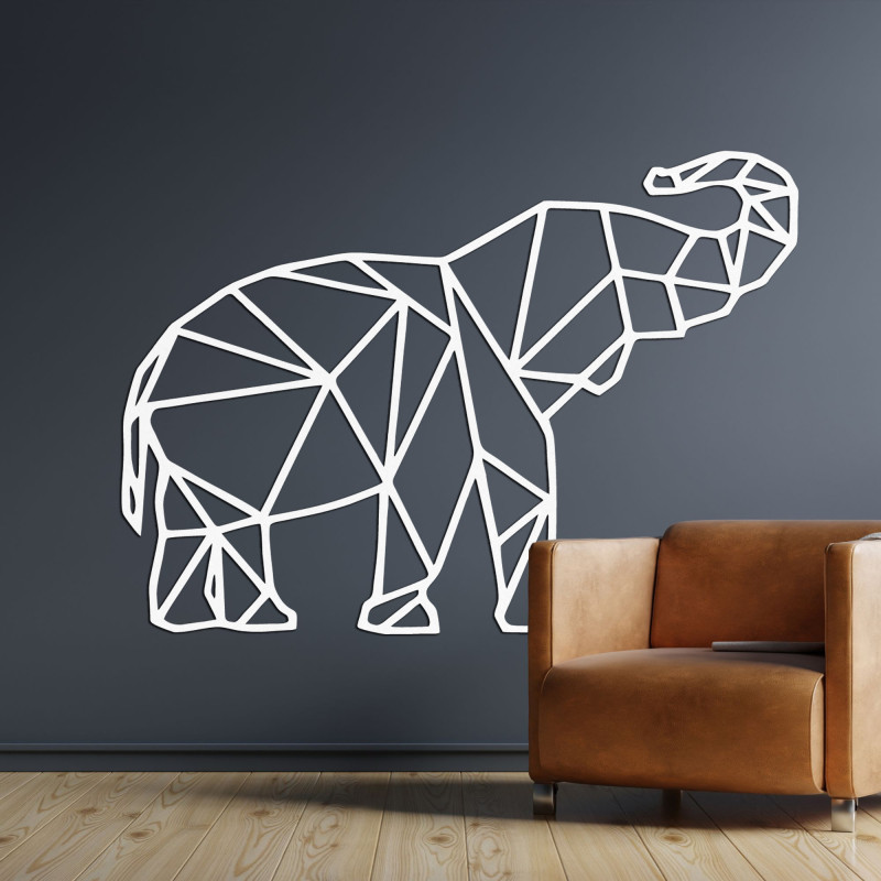 Pictură murală Forma geometrică a unui elefant...
