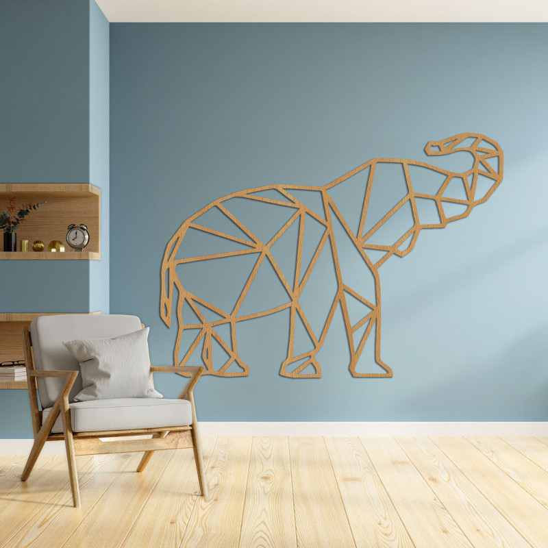 Geometric perete pictura elefant - MALRVIN