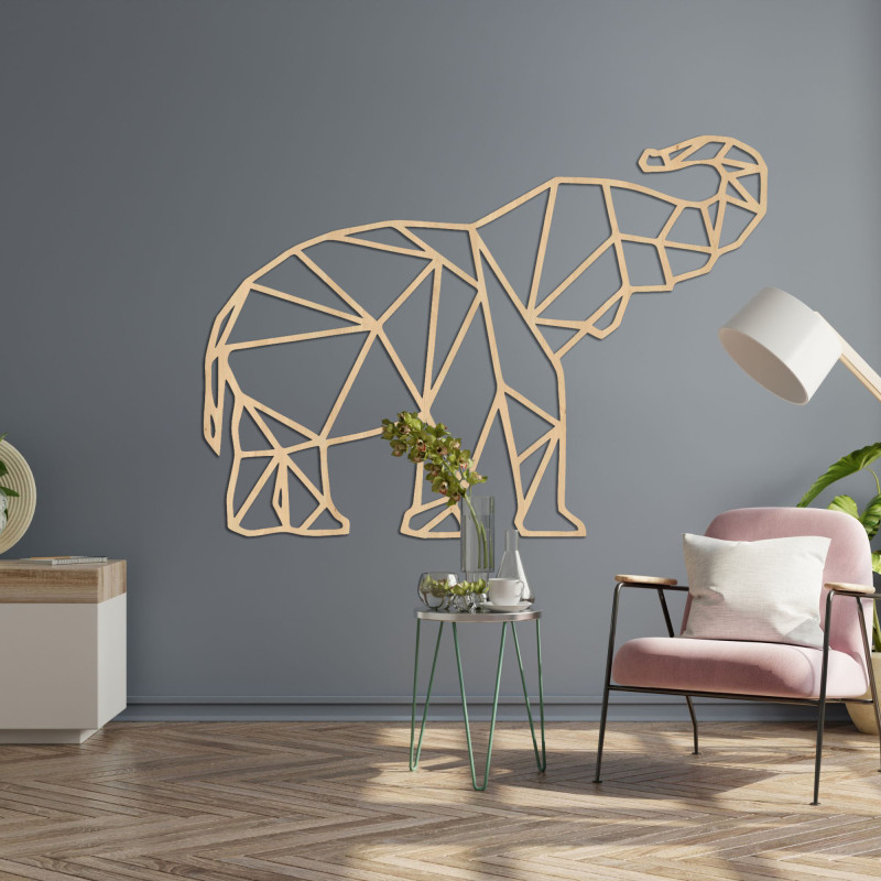 Geometric perete pictura elefant - MALRVIN