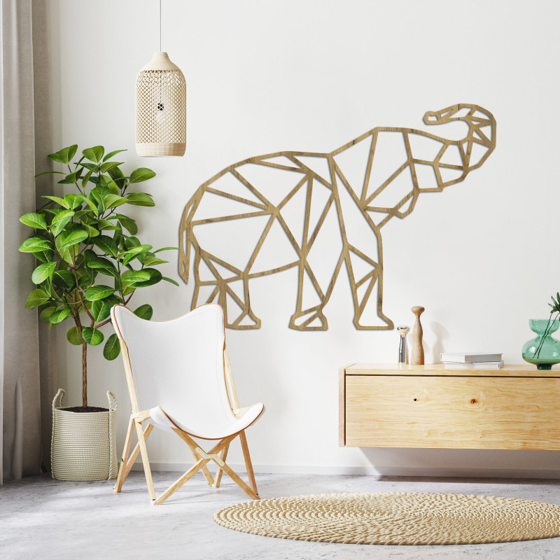 Geometric perete pictura elefant - MALRVIN