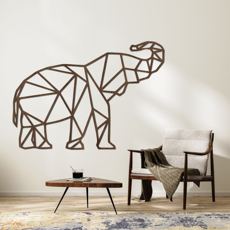 Geometric perete pictura elefant - MALRVIN