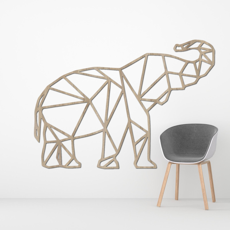 Geometric perete pictura elefant - MALRVIN