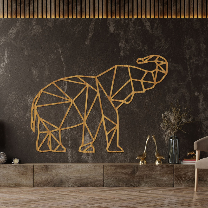 Geometric perete pictura elefant - MALRVIN