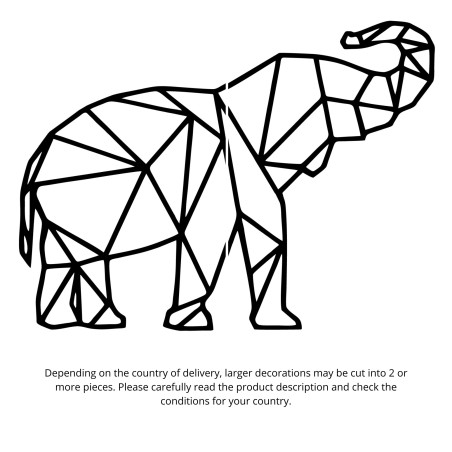 Geometric perete pictura elefant - MALRVIN
