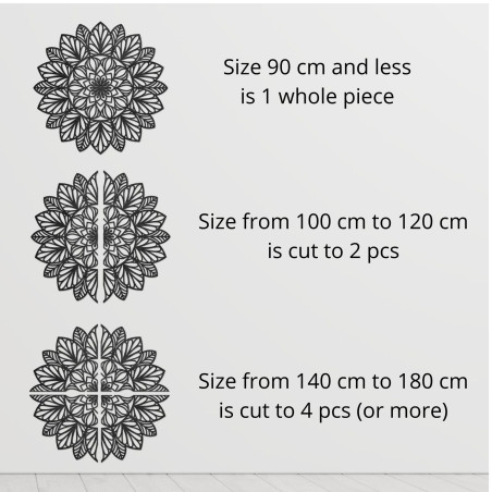 Mandala din lemn pentru perete, decor din lemn