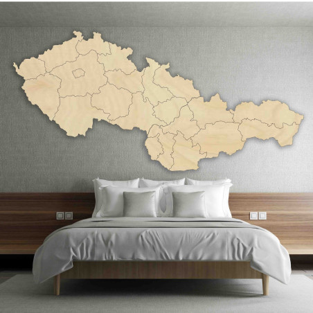 Harta din lemn a Republicii Cehoslovace - Geografie