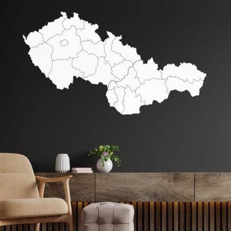 Harta din lemn a Republicii Cehoslovace - Geografie