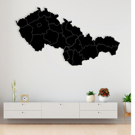 Harta din lemn a Republicii Cehoslovace - Geografie