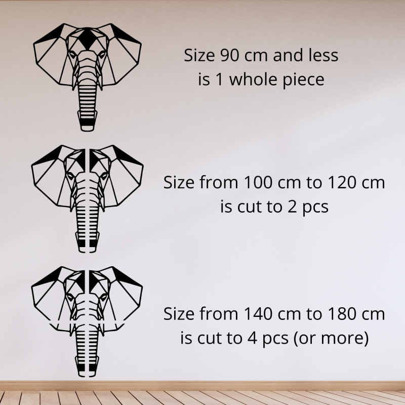 Decorațiune murală modernă cu motiv de elefant pentru un interior elegant
