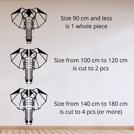 Decorațiune murală modernă cu motiv de elefant pentru un interior elegant