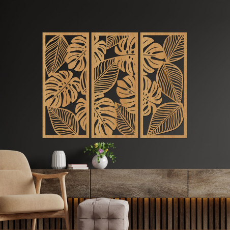 Monstera pictură cu trei fire - LAJFEN