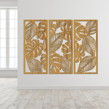Monstera pictură cu trei fire - LAJFEN