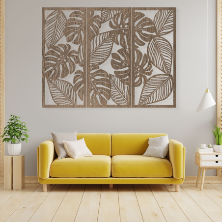 Monstera pictură cu trei fire - LAJFEN