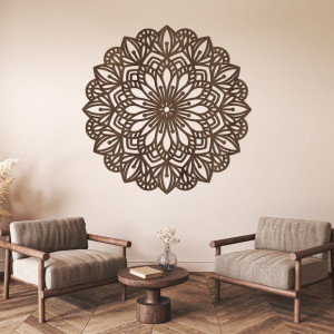 Decorațiune murală din lemn în formă de mandală - PETALUM