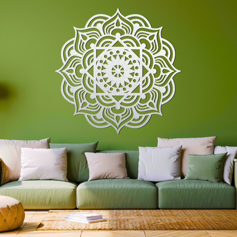 Decor de perete din lemn mandala - ROMANCE