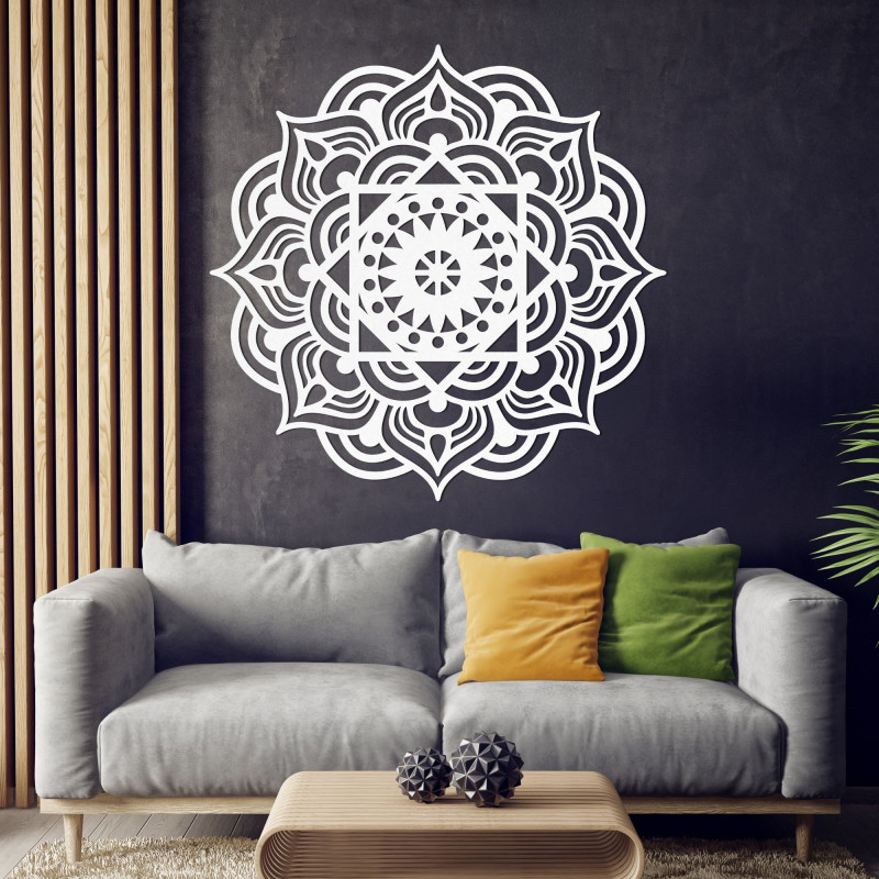 Decor de perete din lemn mandala - ROMANCE