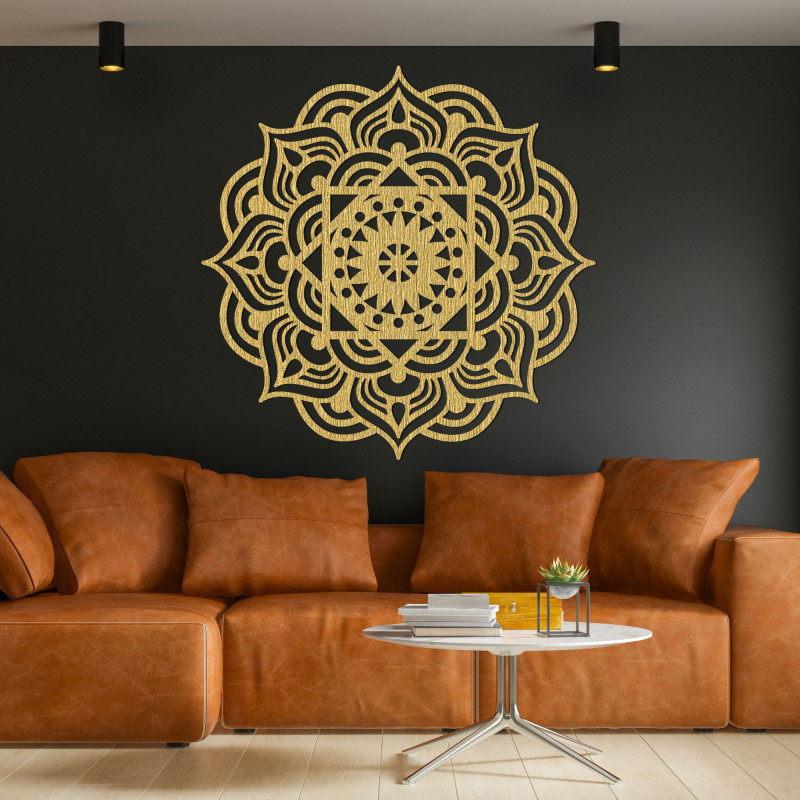 Decor de perete din lemn mandala - ROMANCE