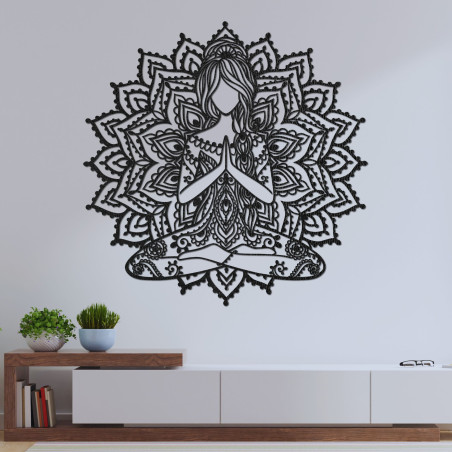 Decor de perete mandala din lemn - SERENITAS