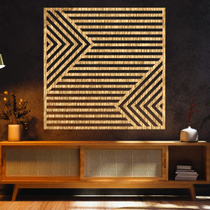 Decor de perete din lemn - PRISMA 2