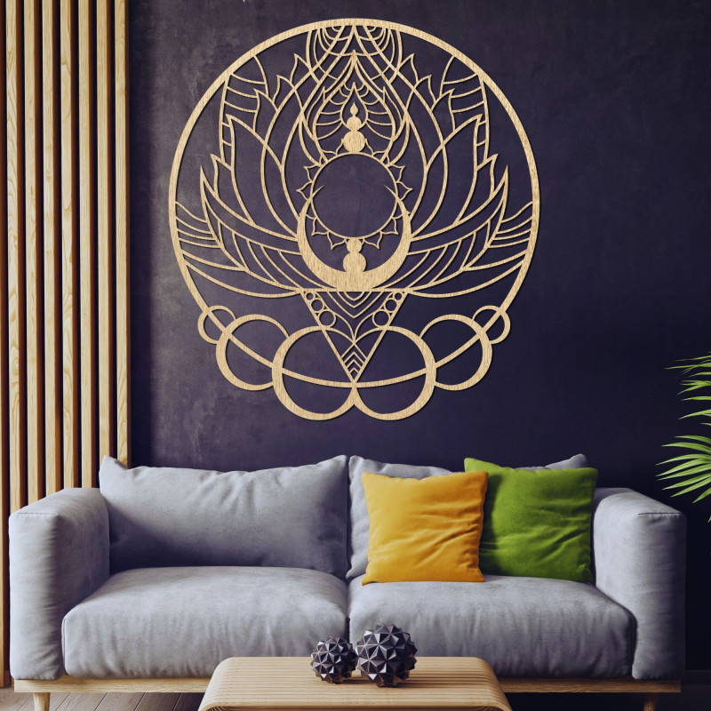 Pictură murală sculptată floarea soarelui - FLOS