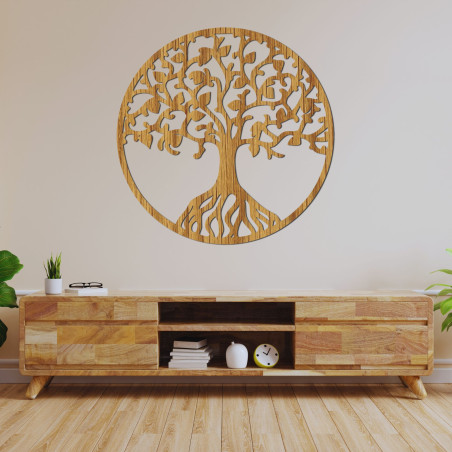 Decor elegant de perete din lemn copac de viață - ETERNA