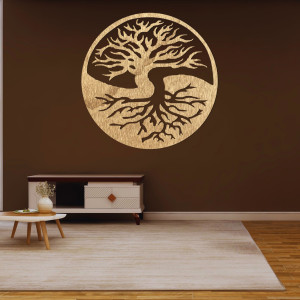 Decor de perete din lemn copac al vieții - DUALITA 2