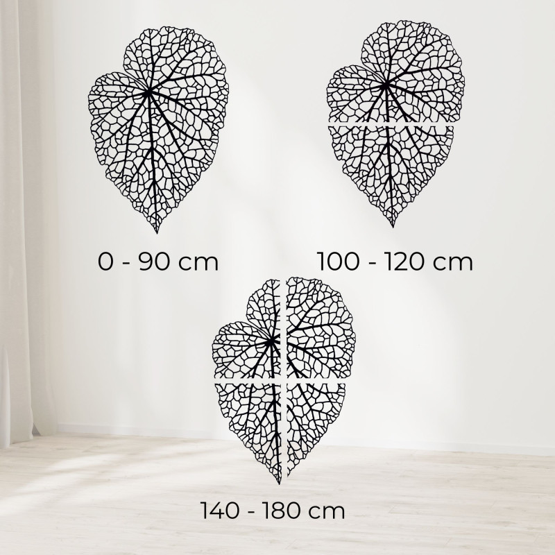 Decorațiune elegantă de perete din lemn cu motiv de frunze și design natural