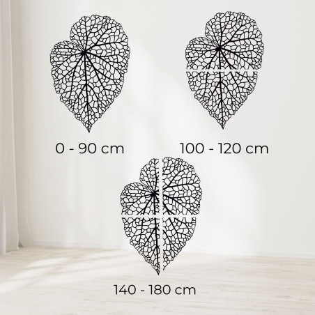 Decorațiune elegantă de perete din lemn cu motiv de frunze și design natural