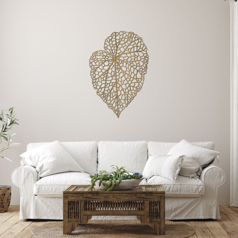 Decorațiune elegantă din lemn cu motiv natural de frunze