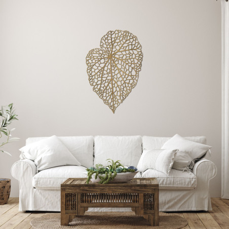 Decorațiune elegantă din lemn cu motiv natural de frunze