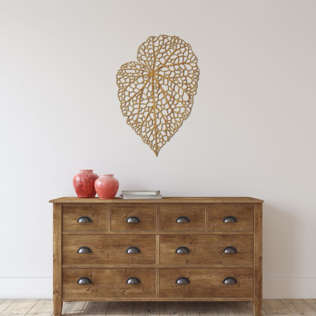 Decorațiune elegantă din lemn cu motiv natural de frunze