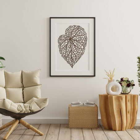 Decorațiune elegantă din lemn cu motiv natural de frunze