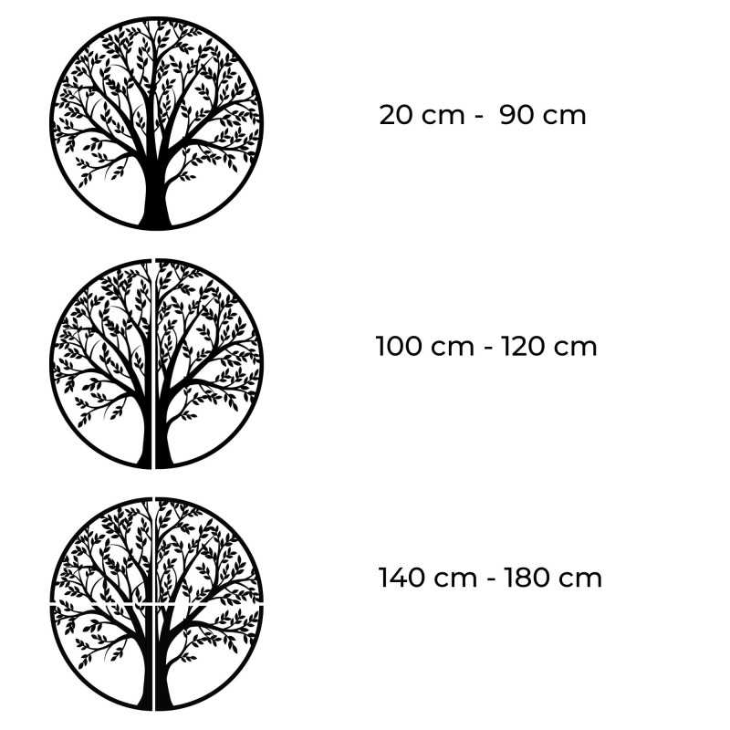 Decorațiune de perete cu arborele negru al vieții pentru sufragerie