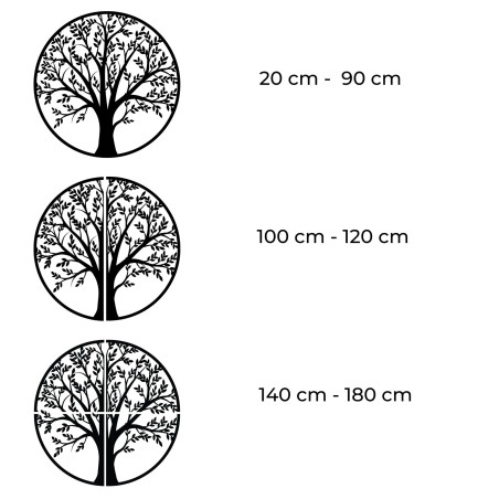 Decorațiune de perete cu arborele negru al vieții pentru sufragerie