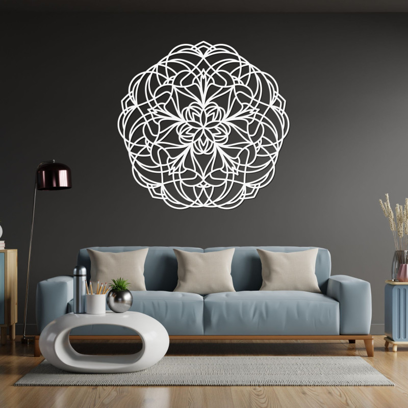 Decorațiune elegantă de mandală din lemn pentru un interior modern