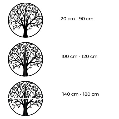 Elegantul Pom al Vieții din lemn, dispus într-un cerc, pentru un interior modern și armonios