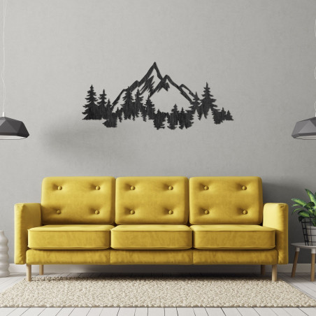 Decor modern cu motive naturale de munți și păduri