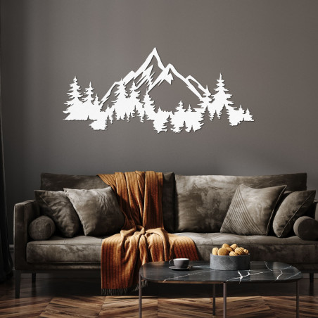Decor modern cu motive naturale de munți și păduri