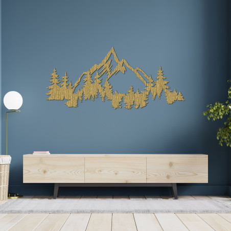 Decor modern cu motive naturale de munți și păduri