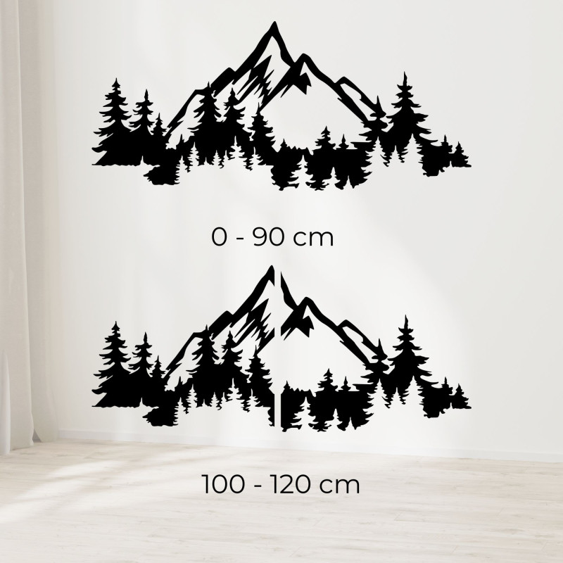Tablou din lemn cu motiv montan - decor natural modern
