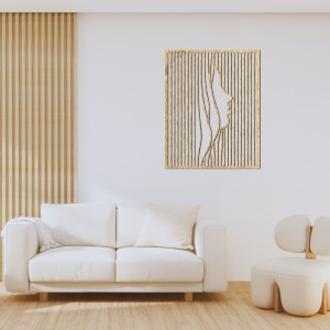 Decor de perete din lemn siluetă a feței unei femei - PERSONA 2