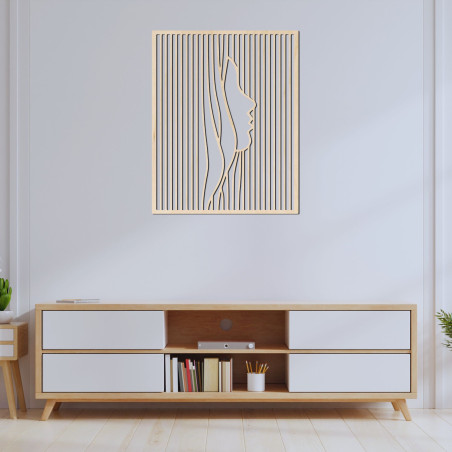 Siluetă decorativă de perete din lemn cu chipul unei femei - PERSONA