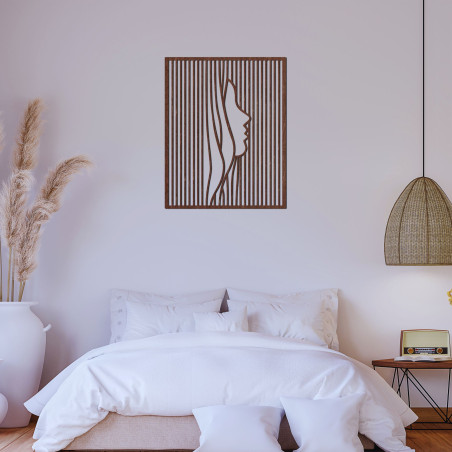 Siluetă decorativă de perete din lemn cu chipul unei femei - PERSONA