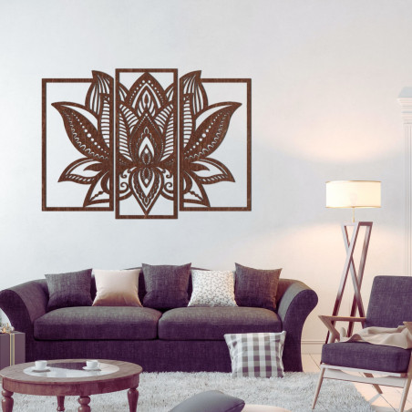 Impresionantă floare de lotus decorativă din lemn | PURUS