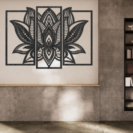 Impresionantă floare de lotus decorativă din lemn - PURUS