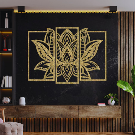 Impresionantă floare de lotus decorativă din lemn | PURUS