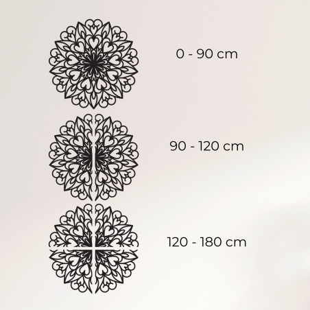 Mandala sculptată, decorațiuni de perete din lemn - FARLIKT