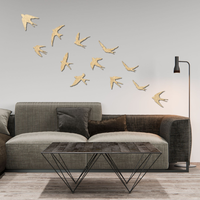 Decor de perete din lemn - FLOCK